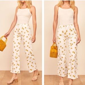 Reformation high rise Fawcett Jeans in dazed white